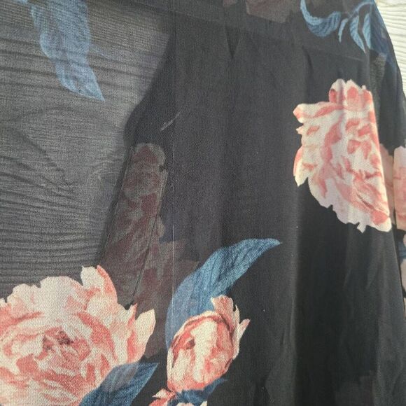 Torrid Floral Button Down Duster Womens SZ 2 (18/20) Short Sleeve Kimono - Picture 4 of 8